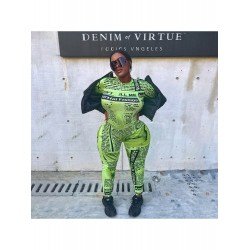  Fashion Skinny Letter Printing Women's Jumpsuit