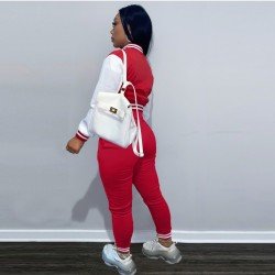 Baseball Coats Matching 2 Piece Outfit Sets For Women