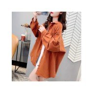  2024 Fall Pure Color Mid-Length Shirt