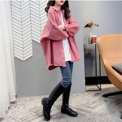  2024 Fall Pure Color Mid-Length Shirt