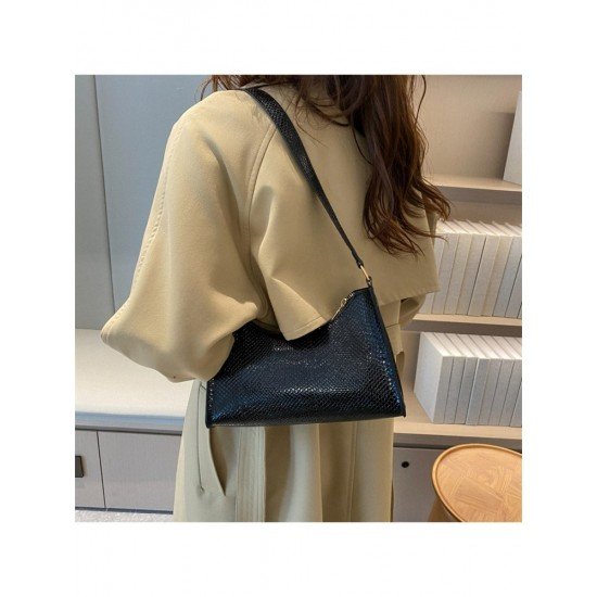  Retro Simple Solid Color PU Armpits Bags