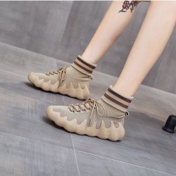 White Versatile Lace Up Women Sneakers