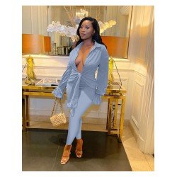 Pure Color Casual Women's Trouser Suits  Pure Color Casual Women's Trouser Suits