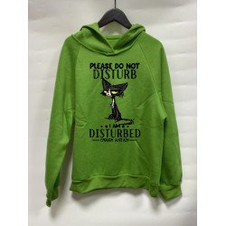 Cat Letter Graphic Hooded Collar Tops For Women