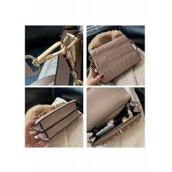 PU Fashion Pure Color Women's Plush Shoulder Bags  PU Fashion Pure Color Women's Plush Shoulder Bags