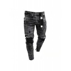 Fashion Pure Color Ripped Men's Denim Jeans  Fashion Pure Color Ripped Men's Denim Jeans