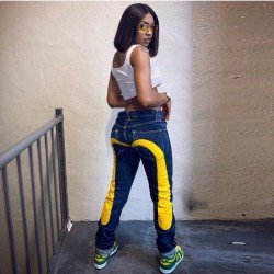 2024 Low Waist Printed Women's Denim Jeans