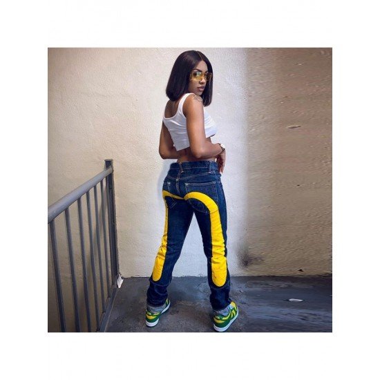 2024 Low Waist Printed Women's Denim Jeans