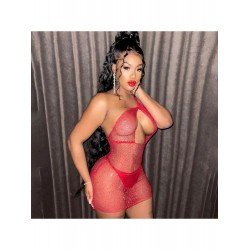Sexy Club One Shoulder Red Cut Out Mini Dress Sexy Club One Shoulder Red Cut Out Mini Dress