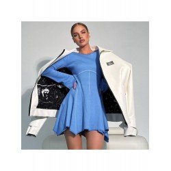 Pure Color Round Neck Women's Long Sleeve Dress  Pure Color Round Neck Women's Long Sleeve Dress