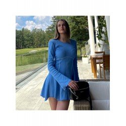 Pure Color Round Neck Women's Long Sleeve Dress  Pure Color Round Neck Women's Long Sleeve Dress