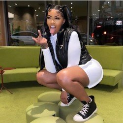 Street Sleeveless PU Black Down Coats