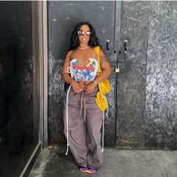  Summer Fashion Printing Bandage Backless Crop Vest