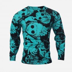 Casual Round Neck Skull Printing Men's Knitted Pullover  Casual Round Neck Skull Printing Men's Knitted Pullover