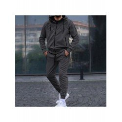 Printed Workout Hooded Coat And Trouser Sets Men  Printed Workout Hooded Coat And Trouser Sets Men