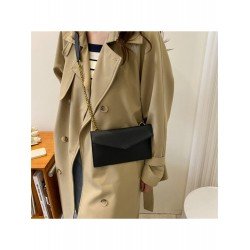 Chic PU Solid Color Chain Envelope Bag