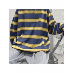 Fashion Casual Striped Long Sleeve Tee For Men Fashion Casual Striped Long Sleeve Tee For Men