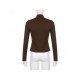  Fashion Pure Color Turndown Neck Women's Shirts