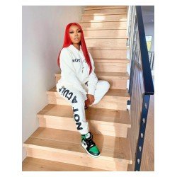 Skull Hooded White 2 Piece Jogger Sets For Women Skull Hooded White 2 Piece Jogger Sets For Women