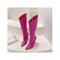 PU Pure Color Reflective Women's High Heel Boots  PU Pure Color Reflective Women's High Heel Boots
