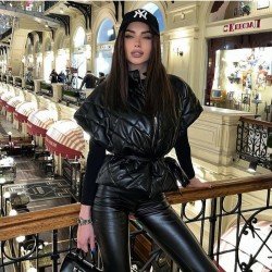  Casual Pure Color Rhombus Lattice Women's Down Coats