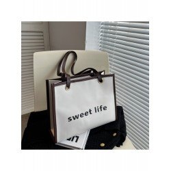 PU Letter Women's Large Capacity Tote Bag  PU Letter Women's Large Capacity Tote Bag