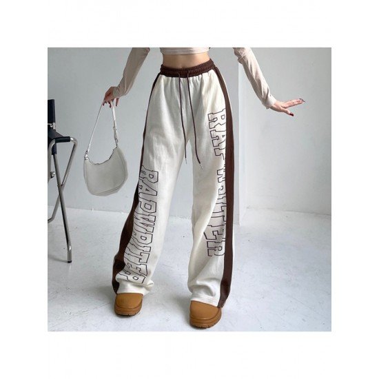  2024 Casual Letter Printing Women's Long Pants
