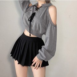  Pure Color Bandage Women's Short Sweater