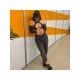 Sexy Black Cut Out Cropped Tops