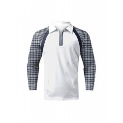 Plaid White Men Polo Shirts For Fall Plaid White Men Polo Shirts For Fall