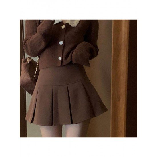  2024 Pure Color Women's Pleated Skirt