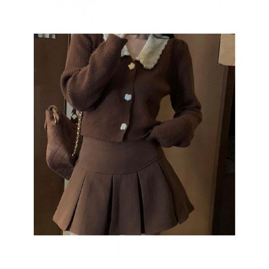  2024 Pure Color Women's Pleated Skirt