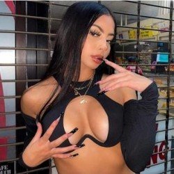 Sexy Black Cut Out Cropped Tops