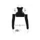 Sexy Black Cut Out Cropped Tops