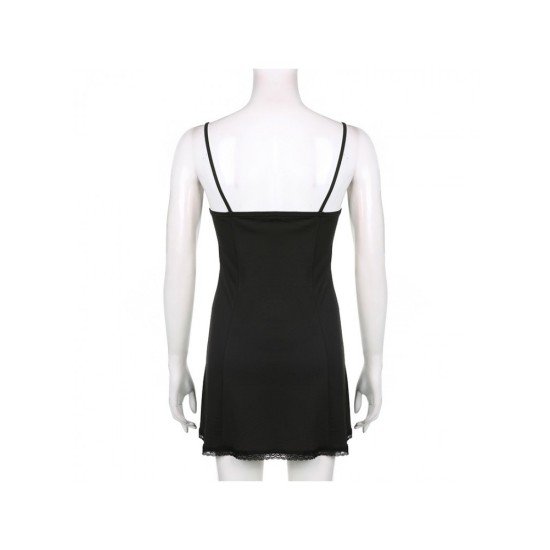Sexy Black Spaghetti Straps Sleeveless Mini Dresses