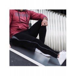 Sports Black Drawstring Men Pencil Pant Trousers Sports Black Drawstring Men Pencil Pant Trousers