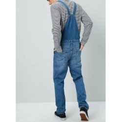 Pockets Blue Denim Overall For Men Pockets Blue Denim Overall For Men