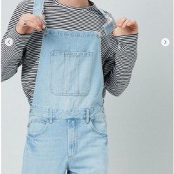 Pockets Blue Denim Overall For Men