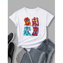 Sexy Ladies Graphic Summer T Shirts Sexy Ladies Graphic Summer T Shirts