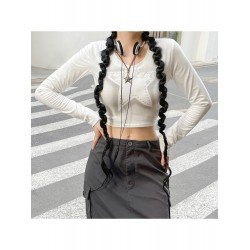 Y2K Style White Star Printed Crop T Shirts Y2K Style White Star Printed Crop T Shirts