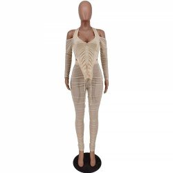  Sexy Halter Off Shoulder Gauze Trouser Sets