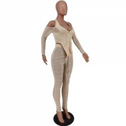  Sexy Halter Off Shoulder Gauze Trouser Sets