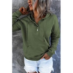  Casual Loose Hooded Pure Color Women's Sweater