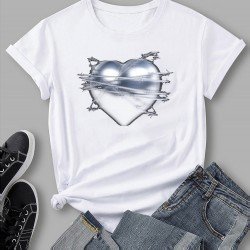 Heart Graphic Summer Couple T Shirts