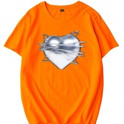 Heart Graphic Summer Couple T Shirts