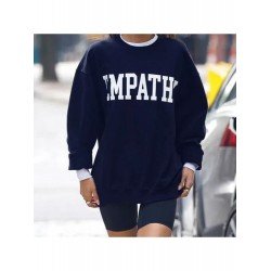  2024 Autumn Round Neck Letter Printing Sweater
