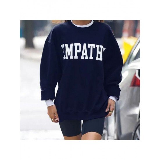  2024 Autumn Round Neck Letter Printing Sweater