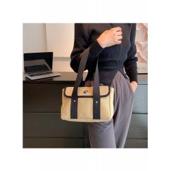 Shopping Contrast Color Canvas Large Shoulder Bags Shopping Contrast Color Canvas Large Shoulder Bags