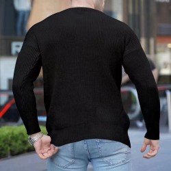 Pure Color Round Neck Men's Knitwear  Pure Color Round Neck Men's Knitwear