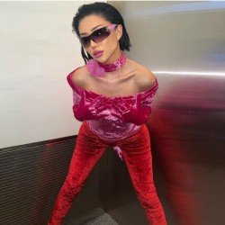 Ladies Patchwork Off The Shoulder Jumpsuits